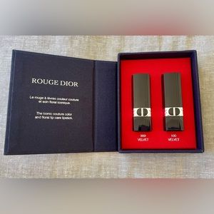 Brand New Dior Lipstick 💄💋 Duo 999 & 100 Velvet deluxe mini travel size.
